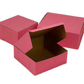 Pink Cake Box - 10"x10"x5" - qty 6